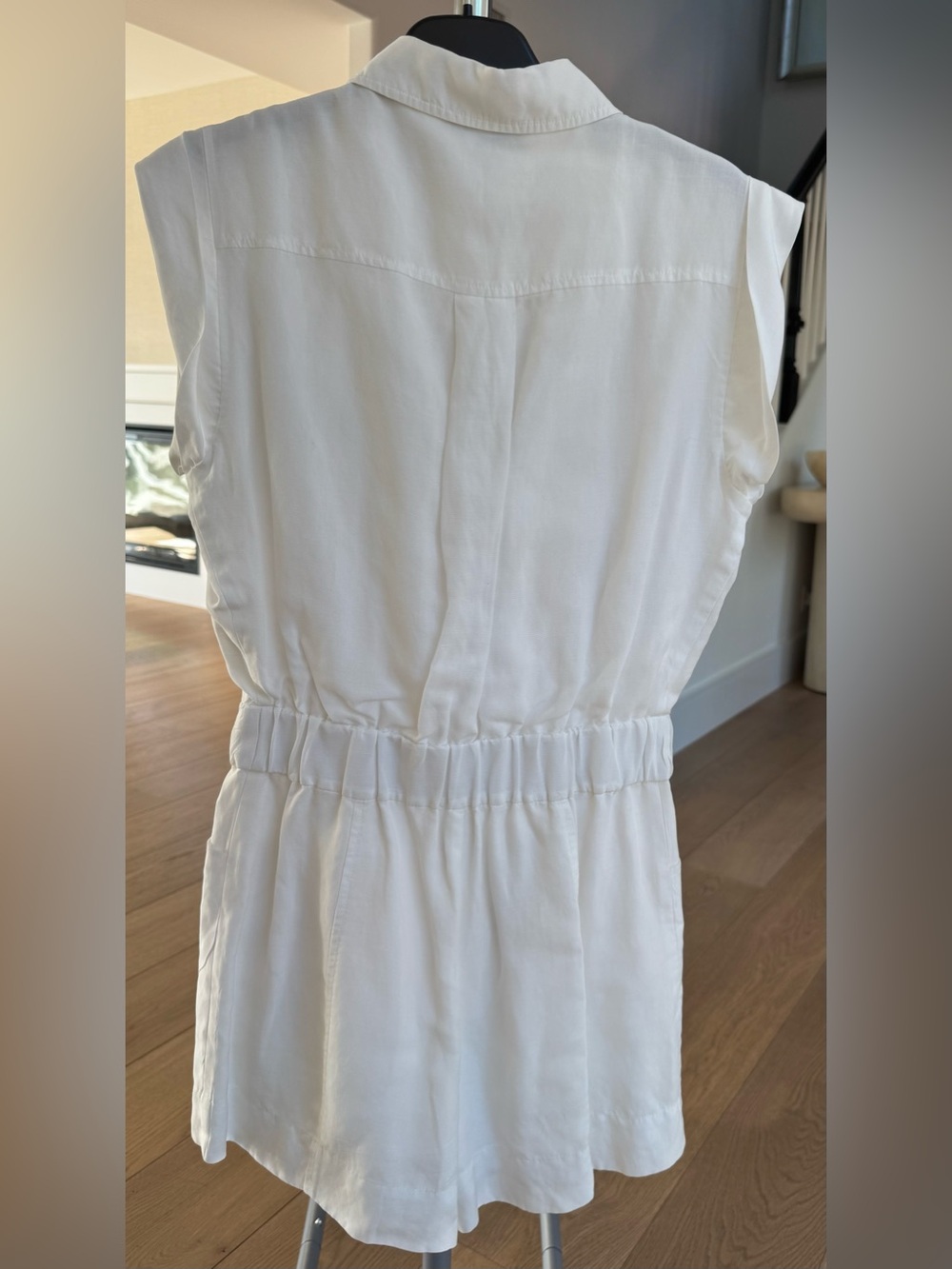 INTERMIX Cream Button-Front Collared Top - Picture 7 of 9